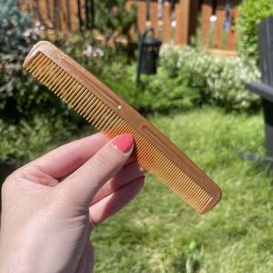 Pocket Purse Vintage UNBREAKABLE Used Comb Plastic 80s 90s USA Glitter Tan Brown